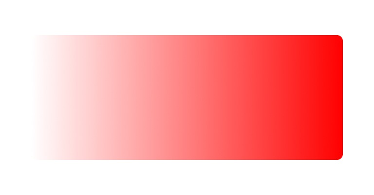 A horizontal bar fading from pure red on the right to white on the left.